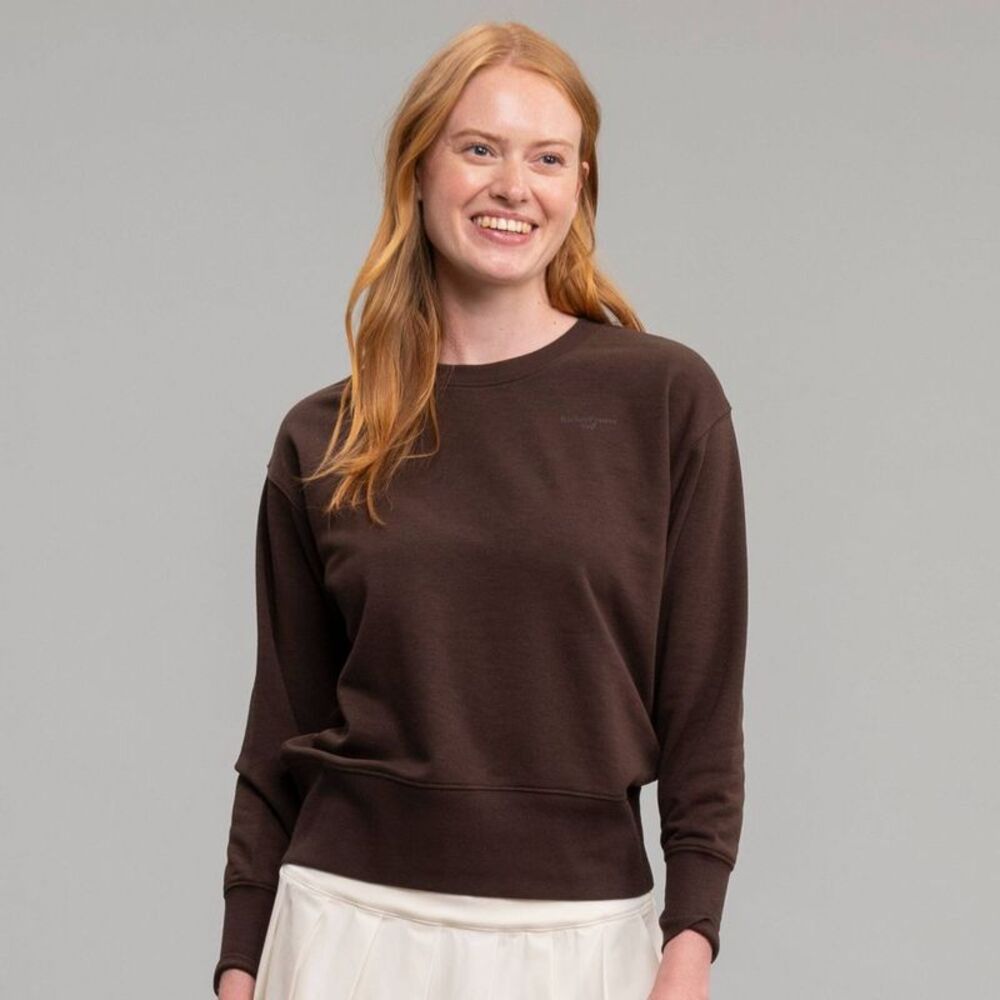 Richer Poorer Women's French Terry Cropped Crewneck Sweatshirt - Dark Brown S